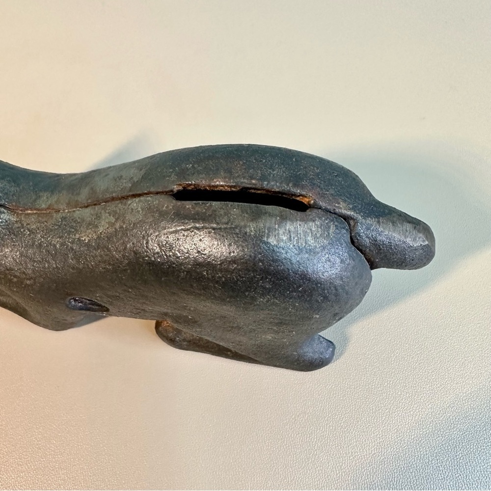 VTG Cast Iron Cat with Yarn Bank 2.5"H x 2"W x 5"D - Picture 5 of 8